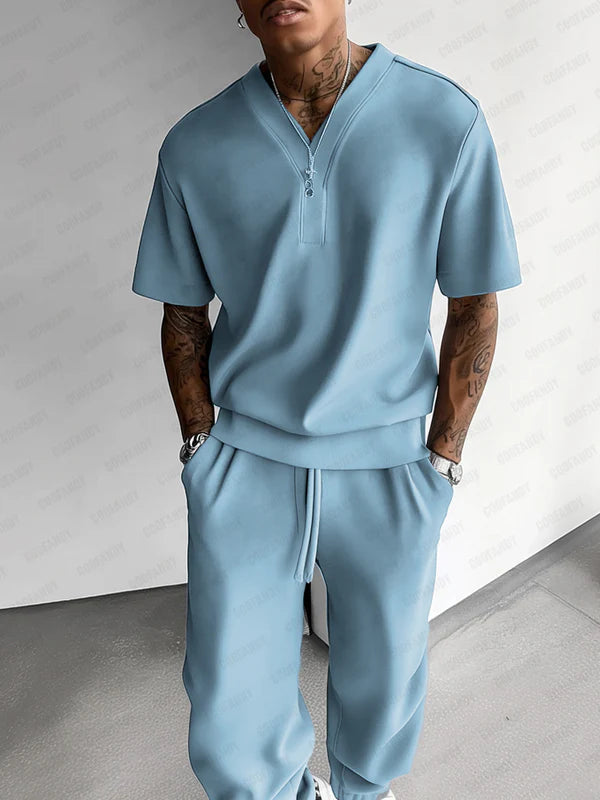 Premium Solid T-Shirt Pants Set